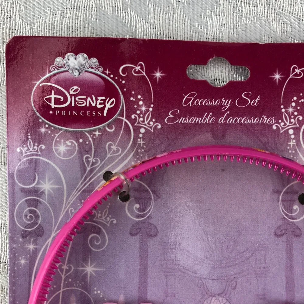Disney Princess 7-Piece Accessories Set: Headband, Barrettes & Elastics (2 sets)